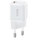 Адаптер питания Hoco N10 Starter single port PD20W+QC3.0 charger с кабелем Type-C to Lightning (USB: 5V max 3.1A/ 20Вт) Белый - фото 69683