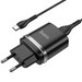 Адаптер питания Hoco N1 Ardent single port charger с кабелем Type-C (USB: 5V max 2.4A) Черный - фото 69680