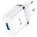 Адаптер питания Hoco N1 Ardent single port charger Apple&Android (USB: 5V max 2.4A) Белый - фото 69691