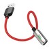Кабель Hoco LS 28 Lightning digital audio conversion cable (с разъемом для зарядки) (0.25м) Красный - фото 69811