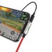 Кабель Hoco LS 28 Lightning digital audio conversion cable (с разъемом для зарядки) (0.25м) Красный - фото 69812