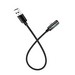 Кабель Hoco LS 28 Lightning digital audio conversion cable (с разъемом для зарядки) (0.25м) Черный - фото 69816