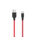 Дата-кабель USB Hoco X21 Silicone Type-C (1.2 м) Black & Red - фото 69834