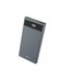 Аккумулятор внешний универсальный Hoco J49 10000 mAh Jewel mobile power bank QC3.0+PD (2USB:5V-2.0A Max) Серый - фото 70133