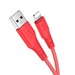 Дата-кабель USB Hoco X58 Airy silicone charging data cable for Lightning (1м) (2.4A) Красный - фото 70593