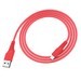 Дата-кабель USB Hoco X58 Airy silicone charging data cable for Lightning (1м) (2.4A) Красный - фото 70594