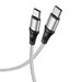 Дата-кабель Hoco X50 Type-C to Type-C Exquisito 100W charging data cable (20V-5A, 100Вт Max) 2.0 м Серый - фото 70725
