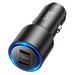 Разделитель автомобильный Hoco NZ3 Clear way 40W dual port PD car charger (2Type-C: 5V & 2.4A 20W/ total output 40W) Черный - фото 71819