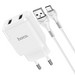 Адаптер питания Hoco N7 Speedy dual port charger с кабелем Type-C (2USB: 5V max 2.1A) Белый - фото 73921