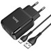 Адаптер питания Hoco N7 Speedy dual port charger с кабелем Type-C (2USB: 5V max 2.1A) Черный - фото 73924