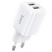 Адаптер питания Hoco N8 Briar dual port charger Apple&Android (2USB: 5V max 2.4A) Белый - фото 73931