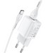 Адаптер питания Hoco N8 Briar dual port charger с кабелем Type-C (2USB: 5V max 2.4A) Белый - фото 73946