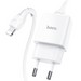 Адаптер питания Hoco N9 Especial single port charger с кабелем Lightning (USB: 5V max 2.1A) Белый - фото 73968