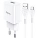 Адаптер питания Hoco N9 Especial single port charger с кабелем MicroUSB (USB: 5V max 2.1A) Белый - фото 73979