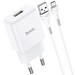Адаптер питания Hoco N9 Especial single port charger с кабелем MicroUSB (USB: 5V max 2.1A) Белый - фото 73983