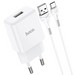Адаптер питания Hoco N9 Especial single port charger с кабелем Type-C (USB: 5V max 2.1A) Белый - фото 73974