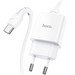 Адаптер питания Hoco N9 Especial single port charger с кабелем Type-C (USB: 5V max 2.1A) Белый - фото 73975