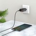 Адаптер питания Hoco C86A lllustrious charger с кабелем Type-C (2USB: 5V max 2.4A) с дисплеем Черный - фото 74004