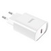 Адаптер питания Hoco N14 Smart Charging single port PD20W+QC3.0 charger (USB-C: 5V max 3A/ 20Вт) Белый - фото 74011