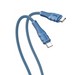 Дата-кабель Hoco X67 Nano Silicone Type-C to Type-C charging data cable 60Вт Max 1.0 м Синий - фото 80461