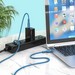 Дата-кабель Hoco X67 Nano Silicone Type-C to Type-C charging data cable 60Вт Max 1.0 м Синий - фото 80462