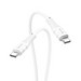 Дата-кабель Hoco X67 Nano Silicone Type-C to Type-C charging data cable 60Вт Max 1.0 м Белый - фото 80464