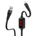 Дата-кабель USB Hoco S4 Charging data cable with timing display for Lightning с дисплеем 1.2м Черный - фото 80466