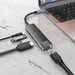 Переходник Hoco HB23 Easy view Type-C multifunction adapter HDMI+USB3.0+USB2.0 для MacBook Графитовый - фото 80687
