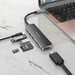 Переходник Hoco HB24 Easy display Type-C multifunction adapter HDMI+USB3.0+USB2.0 для MacBook Графитовый - фото 80693