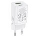 Адаптер питания Hoco N13 Bright PD30W+QC3.0 charger с кабелем Type-C to Type-C (USB: 5V max 3.0A/ 30Вт) Белый - фото 80980