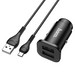 Разделитель автомобильный Hoco NZ4 Wise road 24W dual port PD car charger с кабелем MicroUSB (2USB: 5V & 2.4A 12W/ total output 24W) Черный - фото 80922