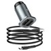 Разделитель автомобильный Hoco NZ4 Wise road 24W dual port PD car charger с кабелем Type-C (2USB: 5V & 2.4A 12W/ total output 24W) Графитовый - фото 80915