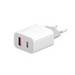 Адаптер питания Deppa USB Power Delivery+QC 3.0 30Вт D-11420 (Type-C+USB: 5В/ 3А, 9В/ 2А, 12В/ 1.5А) Белый - фото 81516