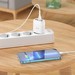 Адаптер питания Hoco C93A Easy charge 3-port digital display charger с кабелем Lightning (3USB: 5V max 3.4A) Белый - фото 81566