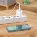 Адаптер питания Hoco C93A Easy charge 3-port digital display charger с кабелем Type-C (3USB: 5V max 3.4A) Белый - фото 81573