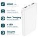 Аккумулятор внешний универсальный Hoco J100 10000 mAh High-ranking power bank (2USB:5V-2.1A) Белый - фото 83031