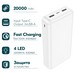 Аккумулятор внешний универсальный Hoco J100A 20000 mAh High-ranking power bank (2USB:5V-2.1A) Белый - фото 83054
