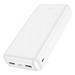 Аккумулятор внешний универсальный Hoco J100A 20000 mAh High-ranking power bank (2USB:5V-2.1A) Белый - фото 83055