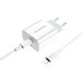 Адаптер питания BOROFONE BA38A Speedly PD+QC 3.0 fast Charger Type-C to Lightning (USB-C: 5V max 3.0A/ 20Вт) Белый - фото 83167