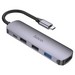 Переходник Hoco HB27 Type-C multifunction adapter PD, USB3.0, 2хUSB2.0, HDMI, 4К при 30 Гц, 60W, для MacBook Графитовый - фото 83178