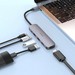 Переходник Hoco HB27 Type-C multifunction adapter PD, USB3.0, 2хUSB2.0, HDMI, 4К при 30 Гц, 60W, для MacBook Графитовый - фото 83179