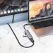 Переходник Hoco HB27 Type-C multifunction adapter PD, USB3.0, 2хUSB2.0, HDMI, 4К при 30 Гц, 60W, для MacBook Графитовый - фото 83180