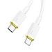 Дата-кабель Hoco U109 Fast charging data cable Type-C to Type-C (20V-5A, 100Вт Max) 1.2 м Белый - фото 83225