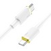 Дата-кабель Hoco U109 Fast charging data cable Type-C to Type-C (20V-5A, 100Вт Max) 1.2 м Белый - фото 83226