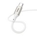 Дата-кабель Hoco X66 Howdy charging data cable Type-C to Type-C (3A, 60Вт Max) 1.0 м Белый - фото 83235