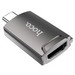 Переходник Hoco UA19 Type-C - HDMI 4K UltraHD для Macbook, Ipad Pro, Samsung Tab Графитовый - фото 83238