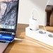 Адаптер питания Hoco C102A Fuerza QC3.0 fast charger 28.5W c кабелем Lightning (4USB: 5V max 2.1A) Белый - фото 83250