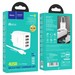 Адаптер питания Hoco C102A Fuerza QC3.0 fast charger 28.5W c кабелем Lightning (4USB: 5V max 2.1A) Белый - фото 83251