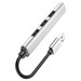 Переходник Hoco HB26 USB multifunction adapter 3хUSB2.0, 1хUSB3.0 для MacBook Серебристый - фото 83288