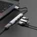 Переходник Hoco HB26 USB multifunction adapter 3хUSB2.0, 1хUSB3.0 для MacBook Серебристый - фото 83290